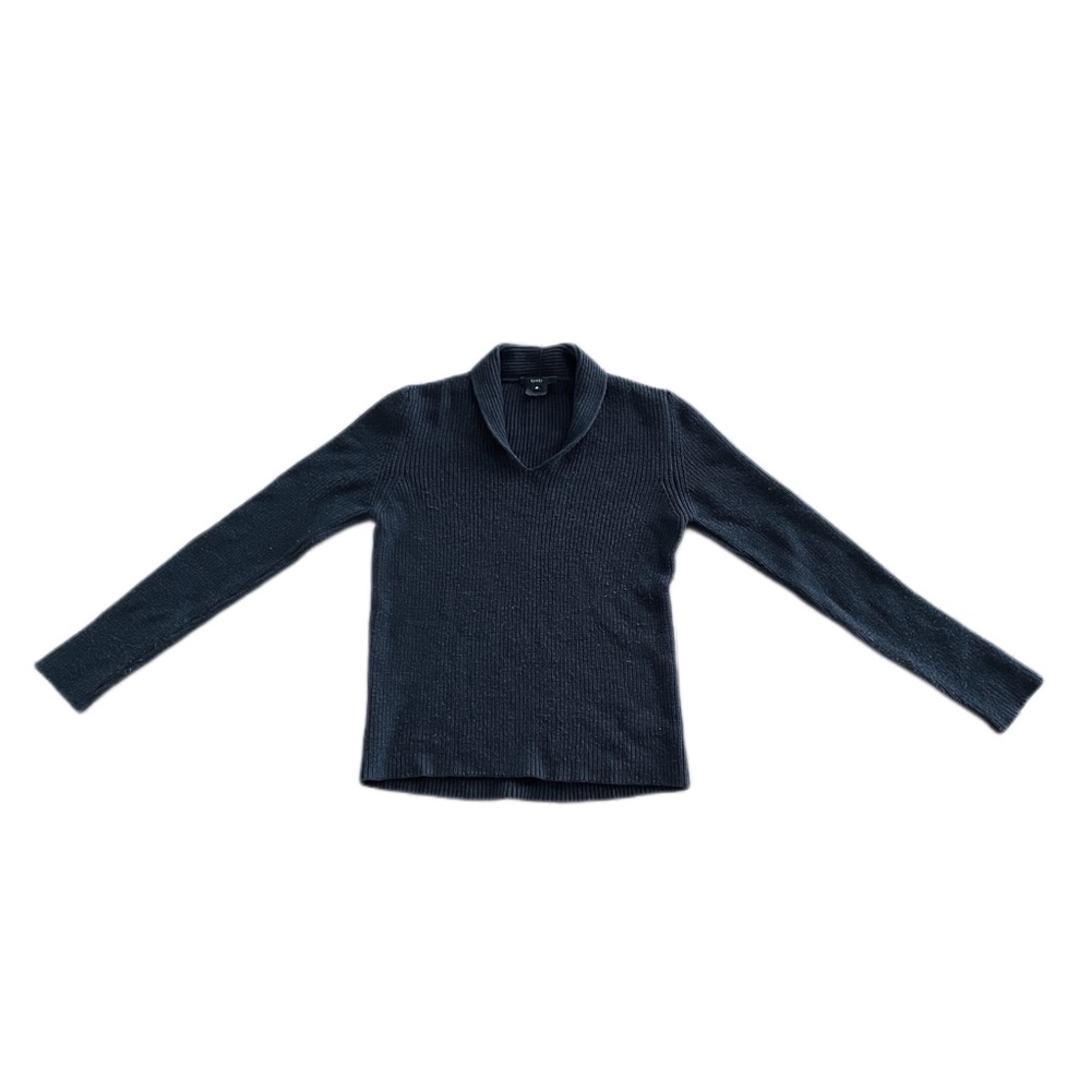 Black Gucci Sweater with collar and V-neck. 100% Wool. Size M.